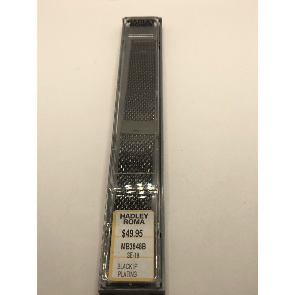 Hadley Roma Watch Band Replacement Black MB3848B In Box PY12